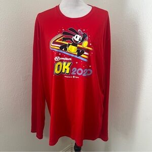Disney World Unisex Size 2XL Oswald the Lucky Rabbit 10K 2020 Red EUC Shirt